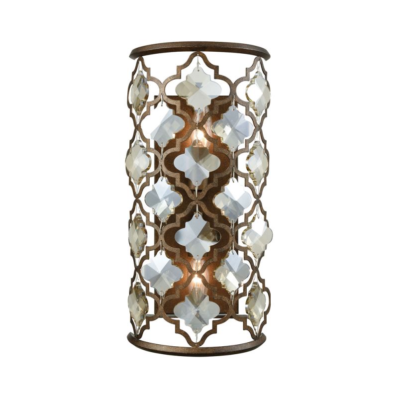 ELK Lighting - Armand 2 Light Wall Sconce In Weathered Bronze With Champagne Plated Crystal - 31091/2