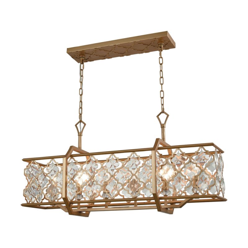 ELK Lighting - Armand 6 Light Chandelier In Matte Gold With Clear Crystal - 32095/6