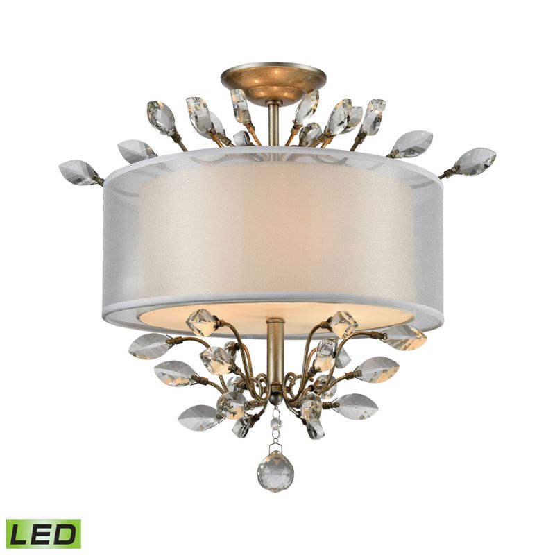 ELK Lighting - Asbury 3 Light LED LED Semi Flush In Aged Silver - 16281/3-LED