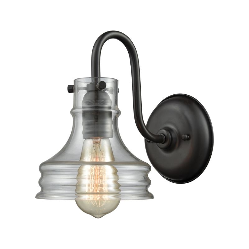ELK Lighting - Binghamton 1 Light Wall Sconce In Oil Rubbed Bronze With Clear Glass - 65225/1