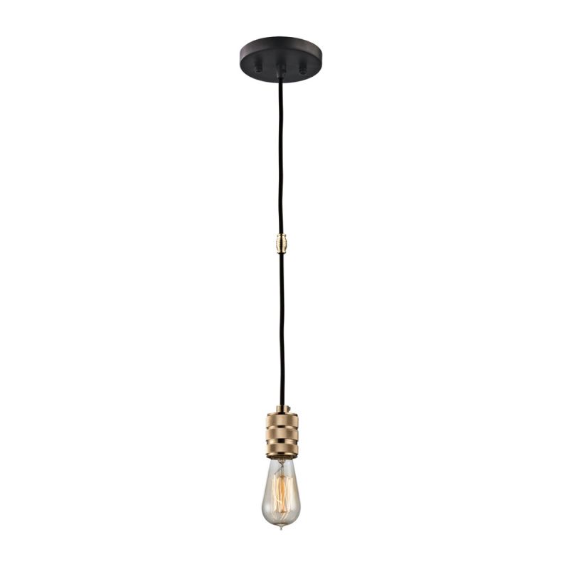 ELK Lighting - Camley 1 Light Pendant In Polished Gold And Oil Rubbed Bronze - 14391/1