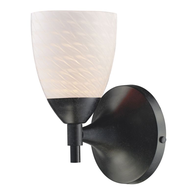 ELK Lighting - Celina 1 Light Sconce In Dark Rust And White Swirl Glass - 10150/1DR-WS