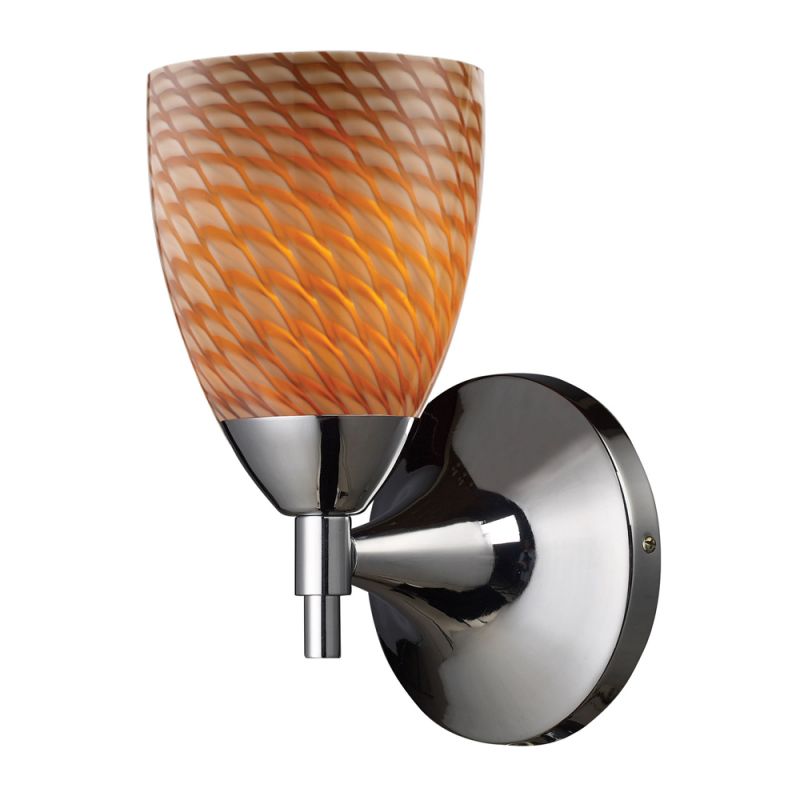 ELK Lighting - Celina 1 Light Sconce In Polished Chrome And Cocoa Glass - 10150/1PC-C