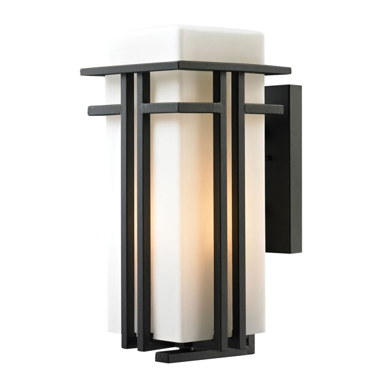 ELK Lighting - Croftwell 1 Light Outdoor LED Sconce In Textured Matte Black - 45087/1-LED