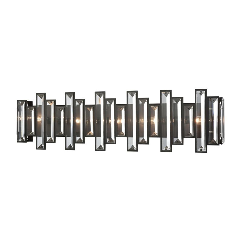 ELK Lighting - Crystal Heights 5 Light Vanity In Oil Rubbed Bronze With Clear Crystal - 33002/5