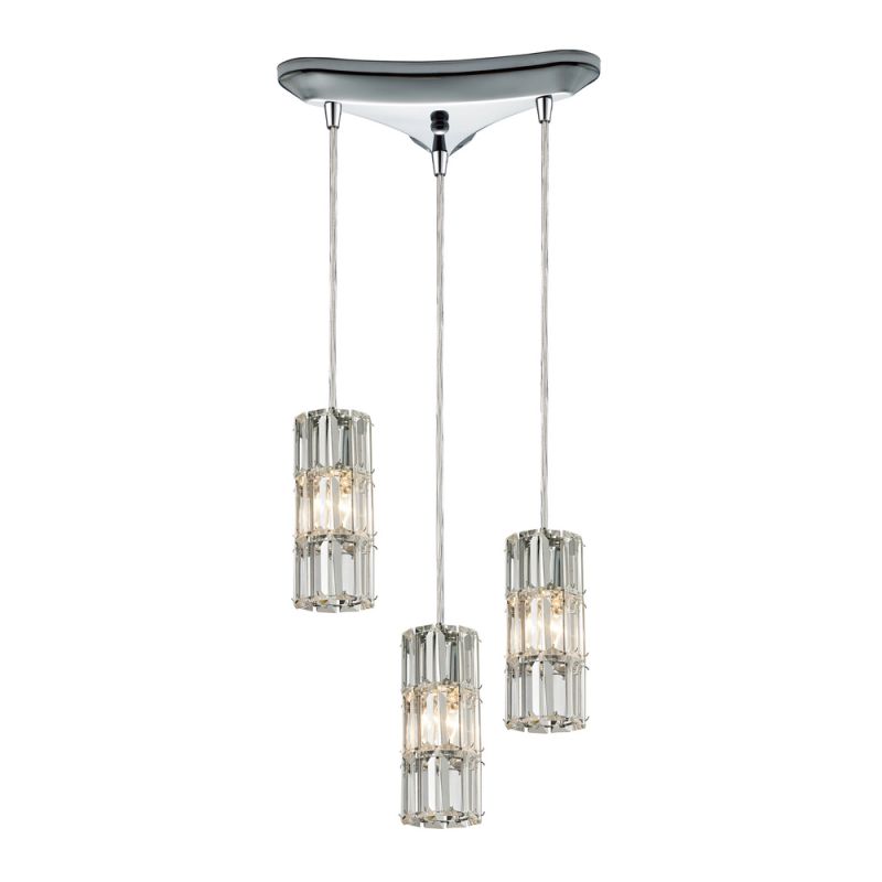 ELK Lighting - Cynthia 3 Light Pendant In Polished Chrome And Clear K9 Crystal - 31486/3