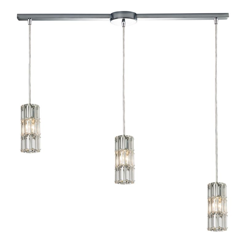 ELK Lighting - Cynthia 3 Light Pendant In Polished Chrome And Clear K9 Crystal - 31486/3L