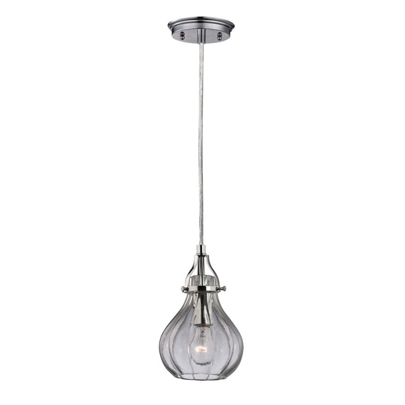 ELK Lighting - Danica 1 Light Pendant In Polished Chrome And Clear Glass - 46014/1