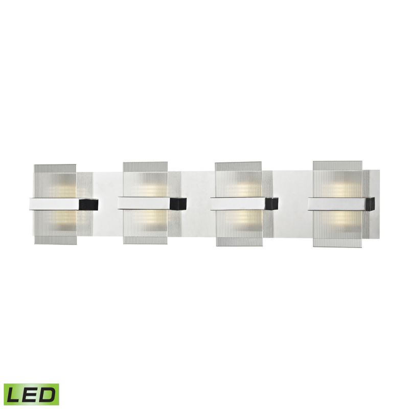 ELK Lighting - Desiree Led Vanity In Polished Chrome With Clear Lined Glass - 81142/LED