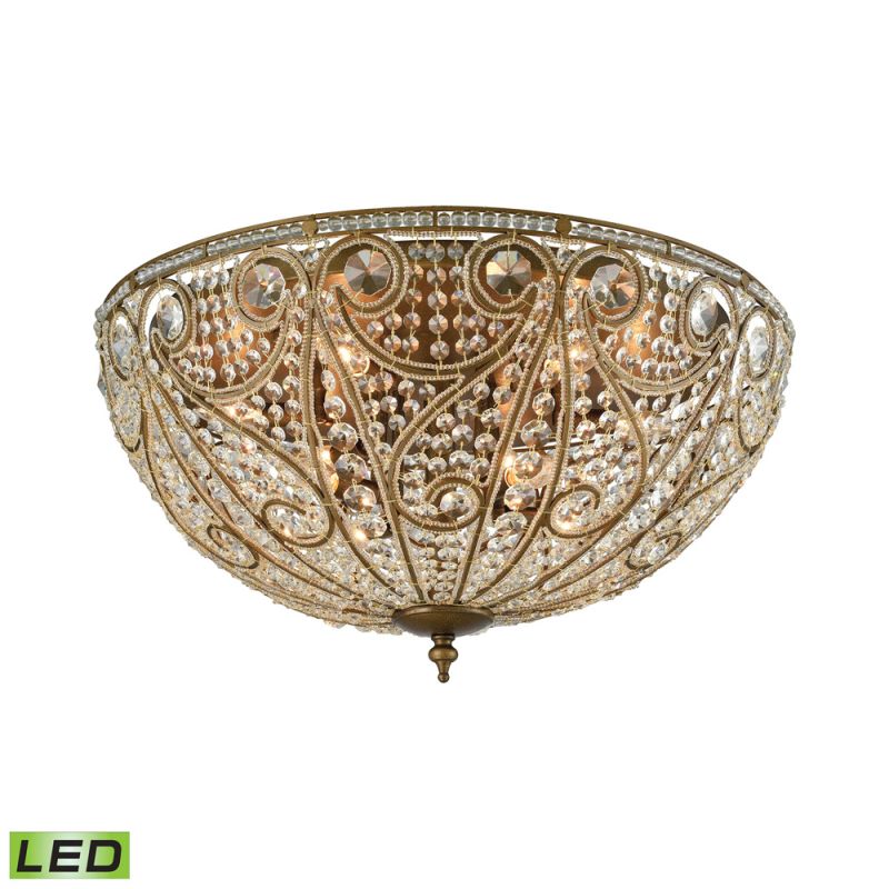 ELK Lighting - Elizabethan 10 Light LED Flush In Dark Bronze - 15964/10-LED