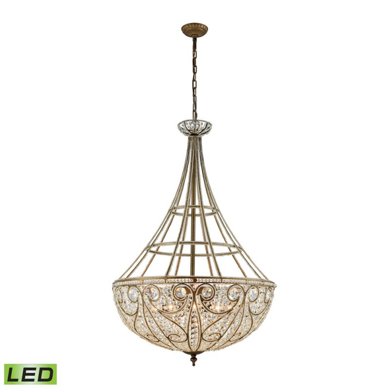 ELK Lighting - Elizabethan 10 Light LED Pendant In Dark Bronze - 15967/10-LED