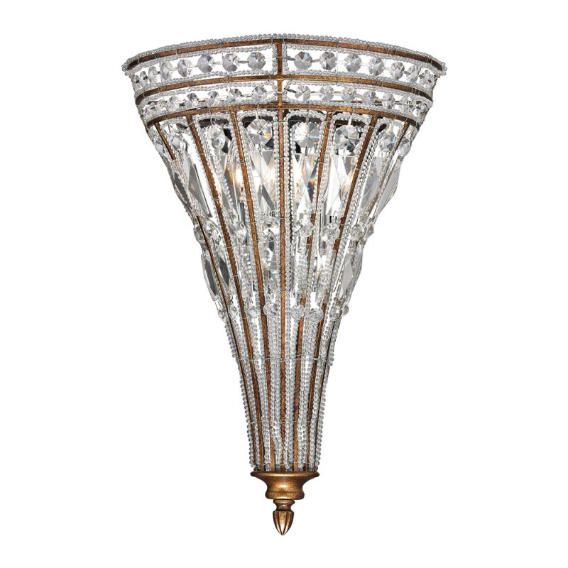 ELK Lighting - Empire 2 Light Wall Sconce In Mocha And Clear Crystal - 46040/2