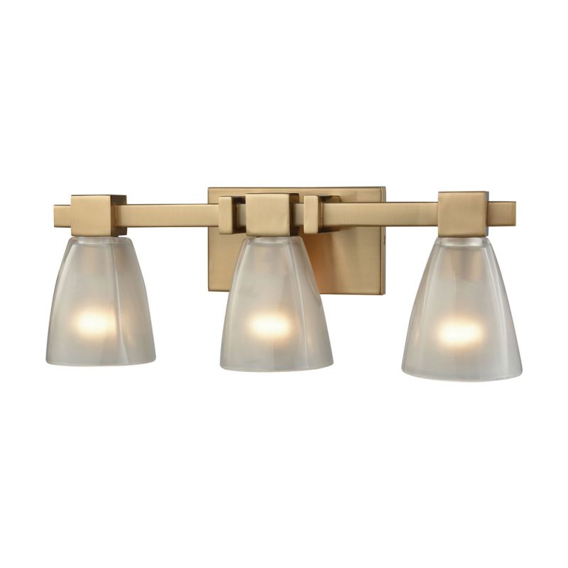 ELK Lighting - Ensley 3 Light Vanity In Satin Brass With Frosted Glass - 11992/3