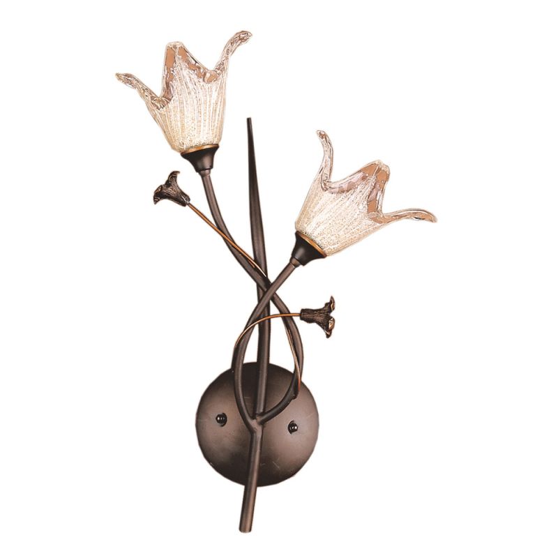 ELK Lighting - Fioritura 2 Light Wall Sconce In Aged Bronze And Hand Blown Glass - 7953/2