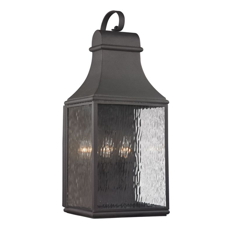 ELK Lighting - Forged Jefferson 3 Light Outdoor Sconce In Charcoal - 47073/3