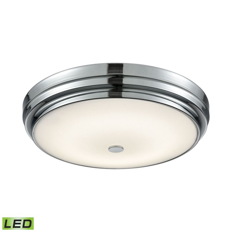ELK Lighting - Garvey Round LED Flushmount In Chrome And Opal Glass - Large - FML4750-10-15