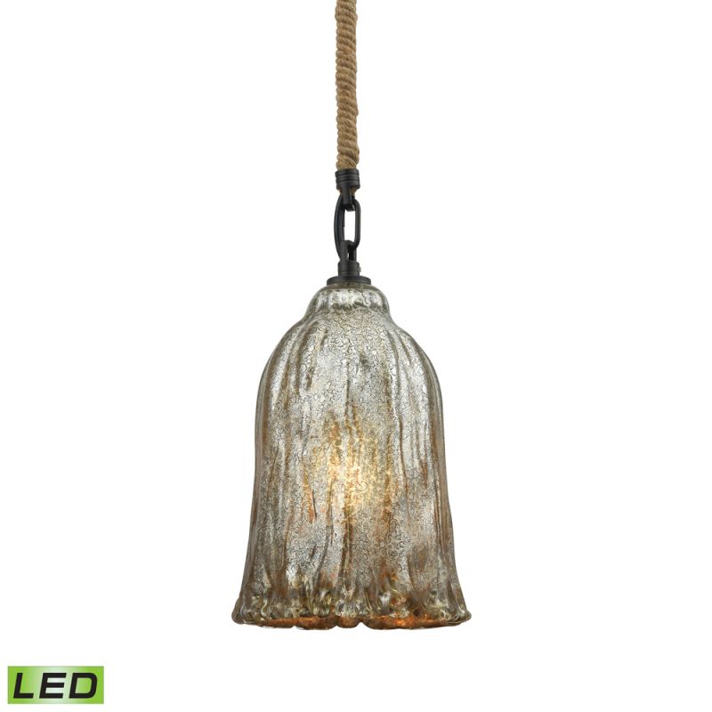 ELK Lighting - Hand Formed Glass 1 Light LED Pendant In Oil Rubbed Bronze - 10641/1-LED