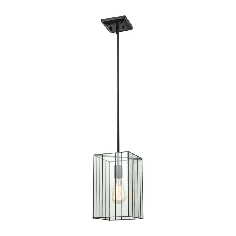 ELK Lighting - Lucian 1 Light Pendant In Oil Rubbed Bronze With Clear Glass - 72195/1