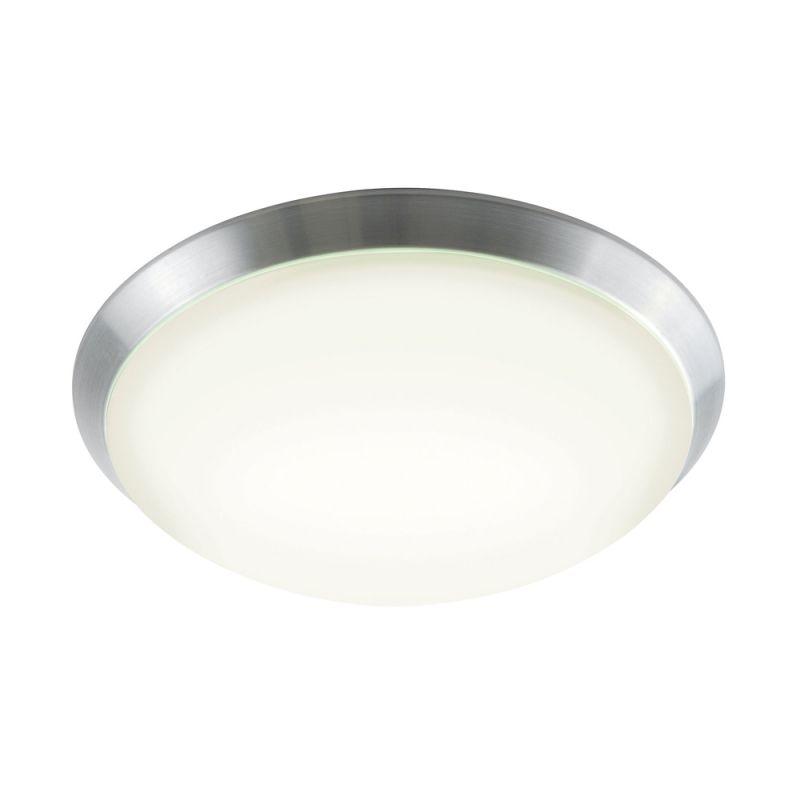 ELK Lighting - Luna Flushmount In Brushed Aluminum And White Polycarbonate - FML502-10-98