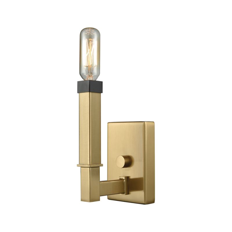 ELK Lighting - Mandeville 1 Light Wall Sconce In Satin Brass With Oil Rubbed Bronze Accents - 67750/1