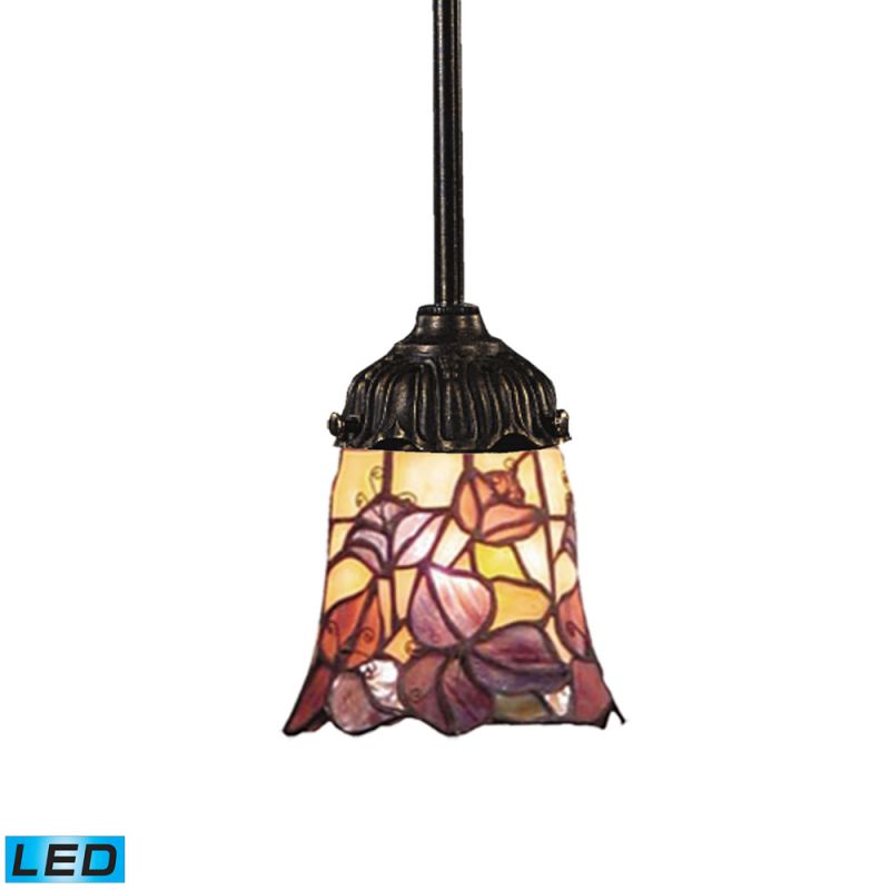 ELK Lighting - Mix-N-Match 1 Light LED Pendant In Tiffany Bronze And Multicolor Glass - 078-TB-17-LED