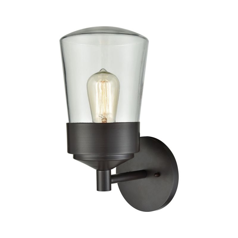 ELK Lighting - Mullen Gate 1 Light Outdoor Wall Sconce In Oil Rubbed Bronze With Clear Glass - 45117/1