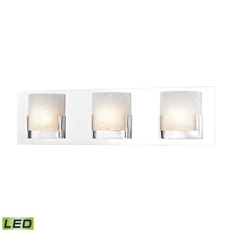 ELK Lighting - Ophelia 3 Light LED Vanity In Chrome And Clear Glass - BVL1203-0-15