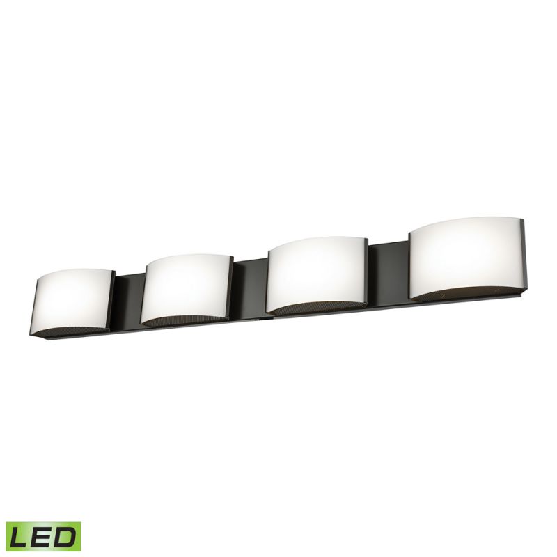 ELK Lighting - Pandora LED 4 Light LED Vanity In Oiled Bronze And Opal Glass - BVL914-10-45