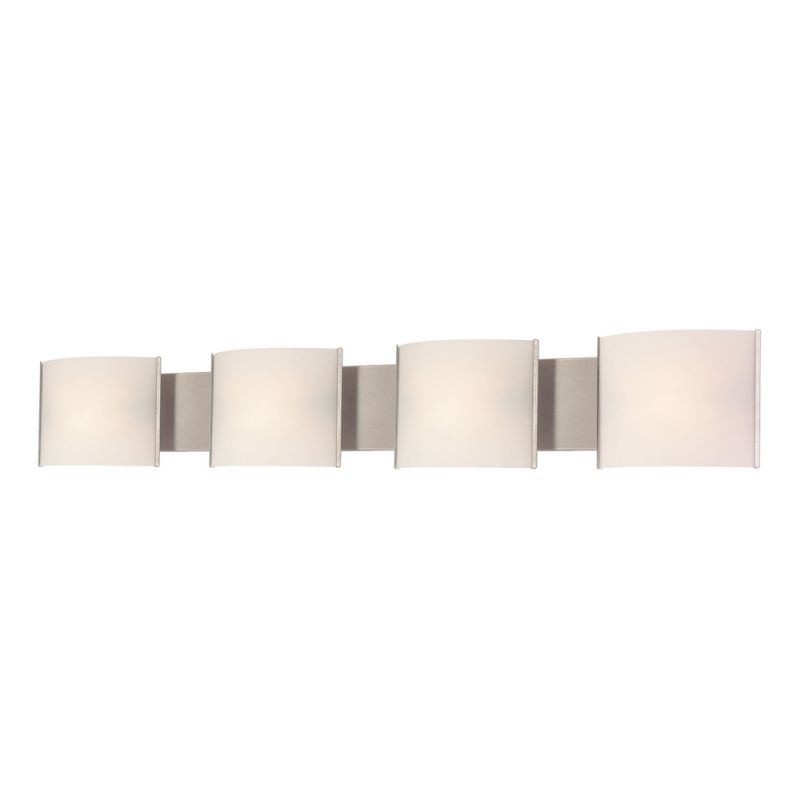 ELK Lighting - Pannelli 4 Light Vanity In Stainless Steel And Hand-Moulded White Opal Glass - BV714-10-16
