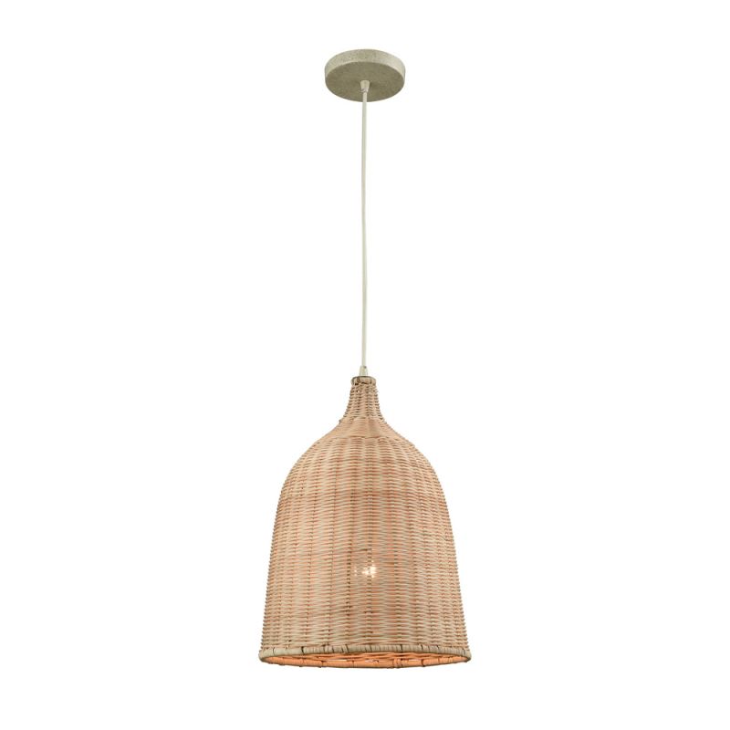 ELK Lighting - Pleasant Fields 1 Light Pendant With Russet Beige Hardware And Natural Wicker Shade - 31643/1