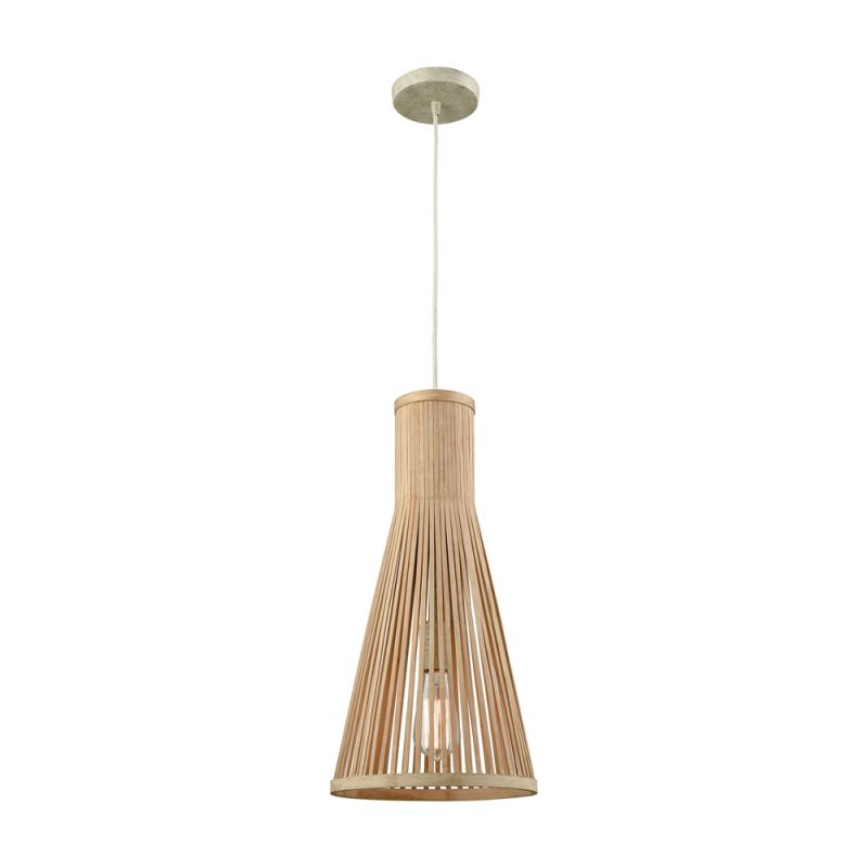 ELK Lighting - Pleasant Fields 1 Light Pendant With Russet Beige Hardware And Natural Wicker Shade - 31644/1