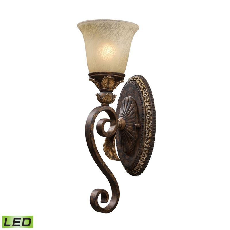ELK Lighting - Regency 1 Light LED Vanity In Burnt Bronze And Gold Leaf - 2150/1-LED
