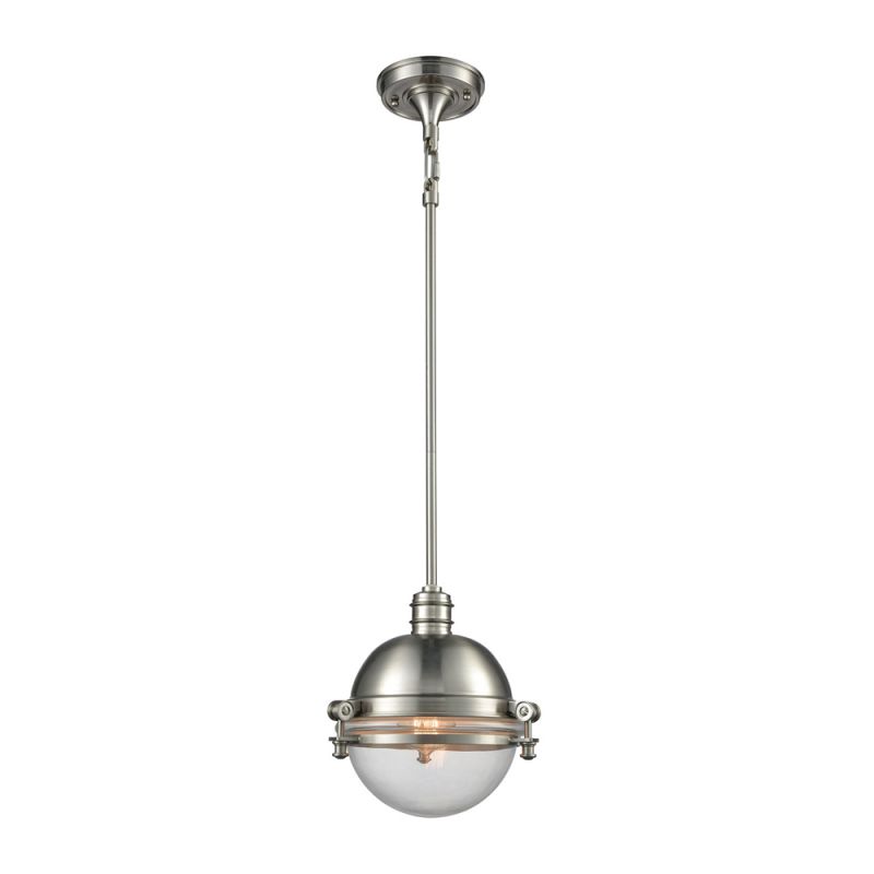 ELK Lighting - Riley 1 Light Pendant In Satin Nickel With Clear Glass - 16060/1