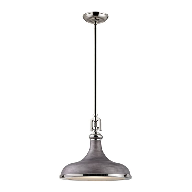 ELK Lighting - Rutherford 1 Light Pendant In Polished Nickel And Weathered - 57081/1