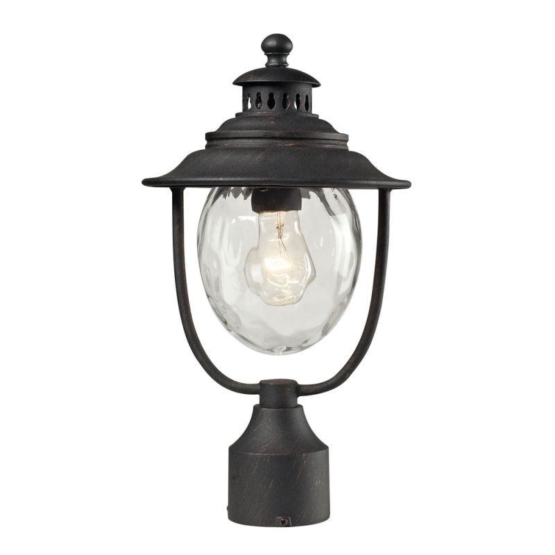ELK Lighting - Searsport 1 Light Outdoor Post Lamp In Weathered Charcoal - 45042/1