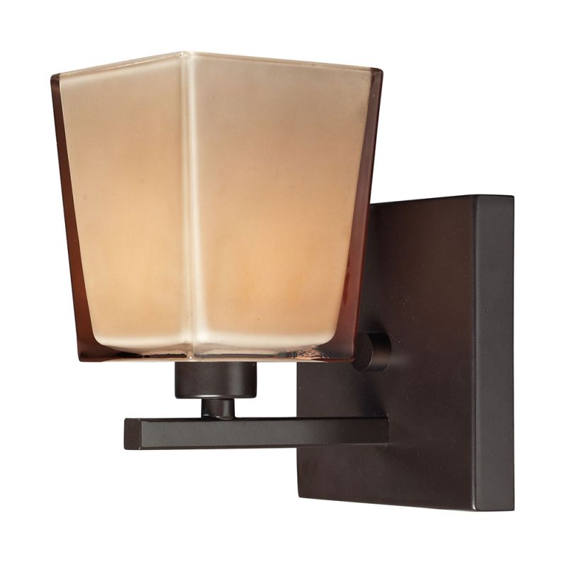 ELK Lighting - Serenity 1 Light Vanity In Oiled Bronze And Tan Glass - 11436/1