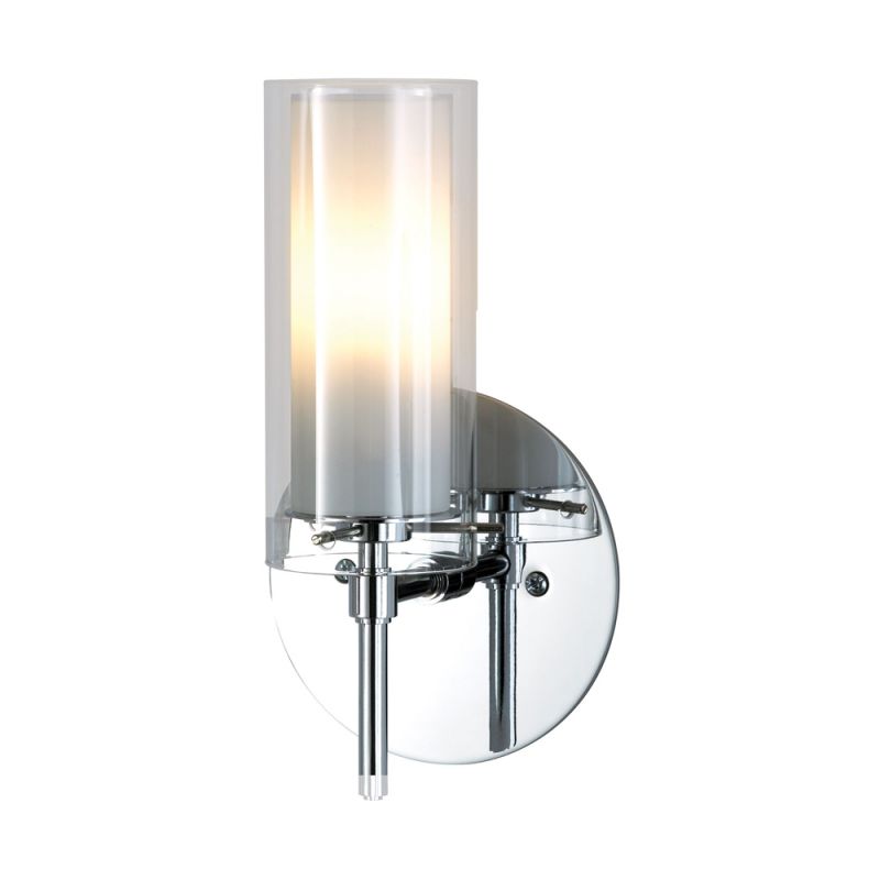 ELK Lighting - Tubolaire 1 Light Sconce In Chrome With Clear Outer Glass And Frosted Interior Glass - BV671-90-15