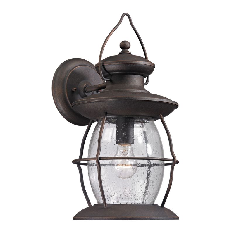 ELK Lighting - Village Lantern 1 Light Outdoor Sconce In Weathered Charcoal - 47042/1