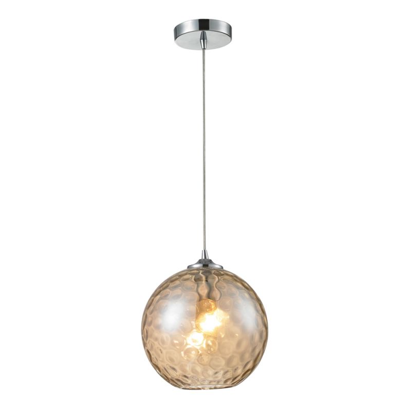 ELK Lighting - Watersphere 1 Light Pendant In Polished Chrome And Champagne Glass - 31380/1CMP