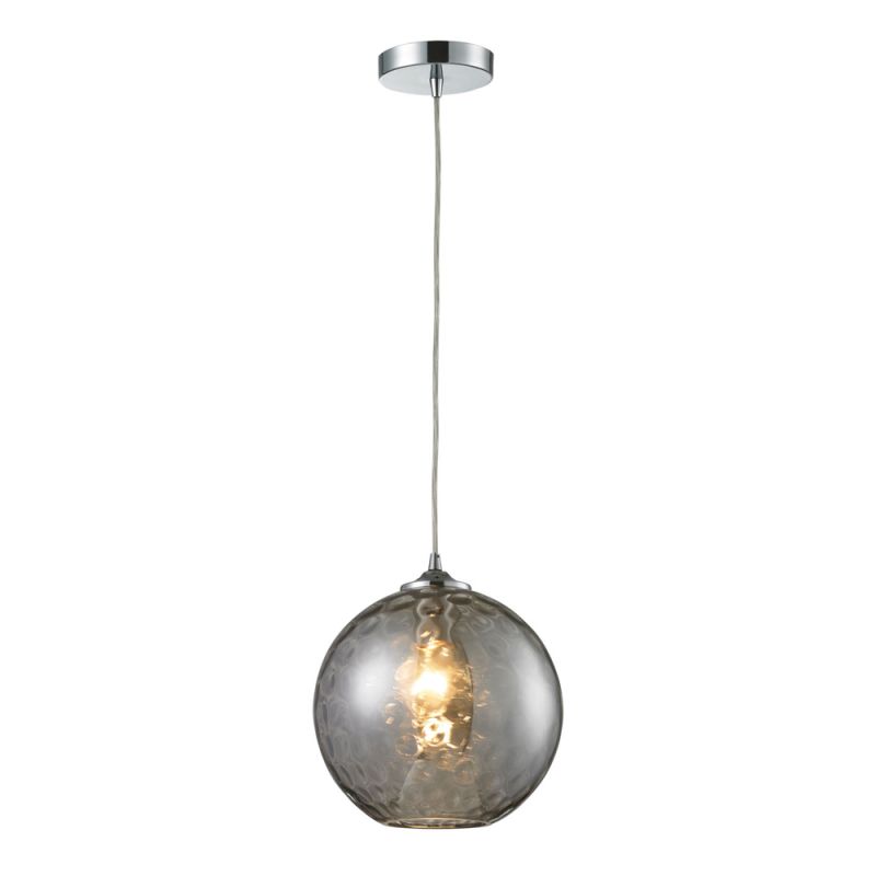 ELK Lighting - Watersphere 1 Light Pendant In Polished Chrome And Smoke Glass - 31380/1SMK