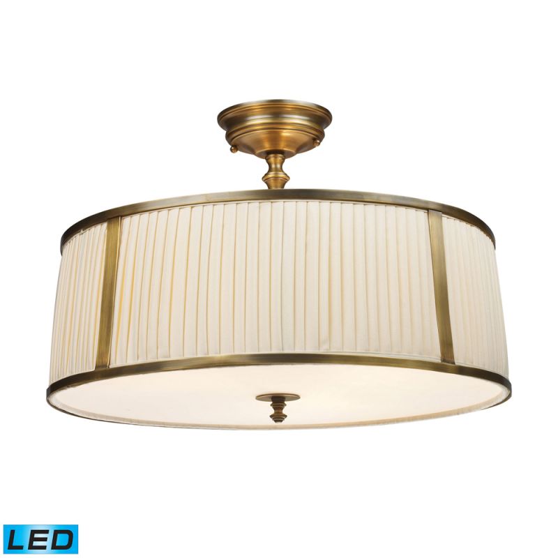 ELK Lighting - Williamsport 4 Light LED Semi Flush In Vintage Brass Patina - 11055/4-LED
