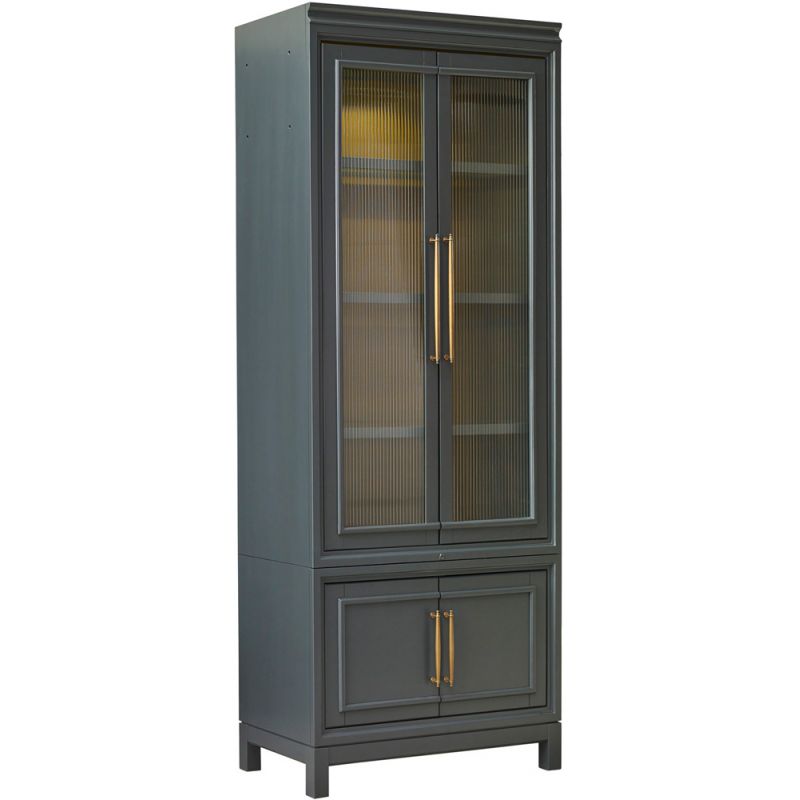 Emery Park - Alexander Pier/Display Cabinet in Midnight Finish - I3014-226