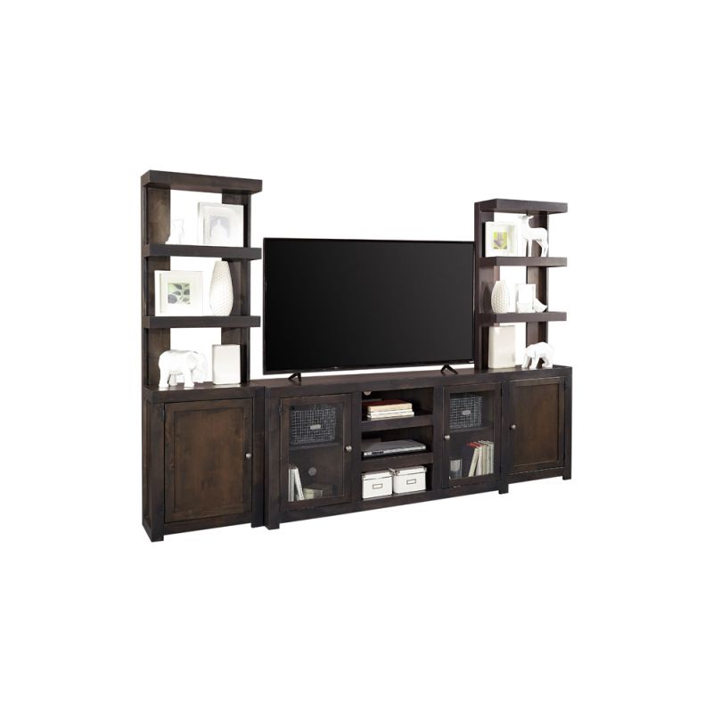 Emery Park - Avery Loft Entertainment Wall in Ghost Black Finish