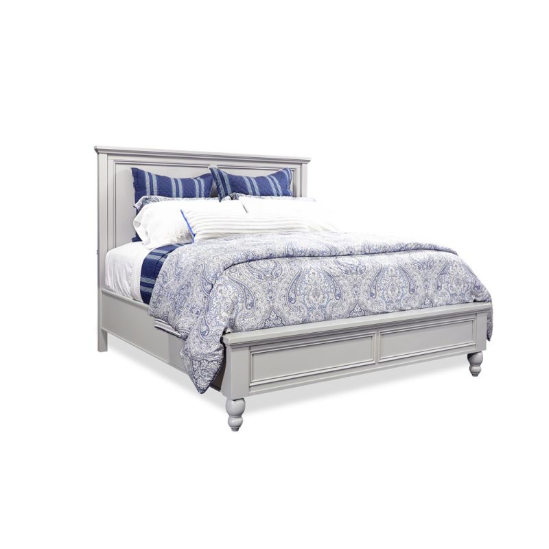 Emery Park - Cambridge Cal King Panel Bed in Light Gray Paint Finish