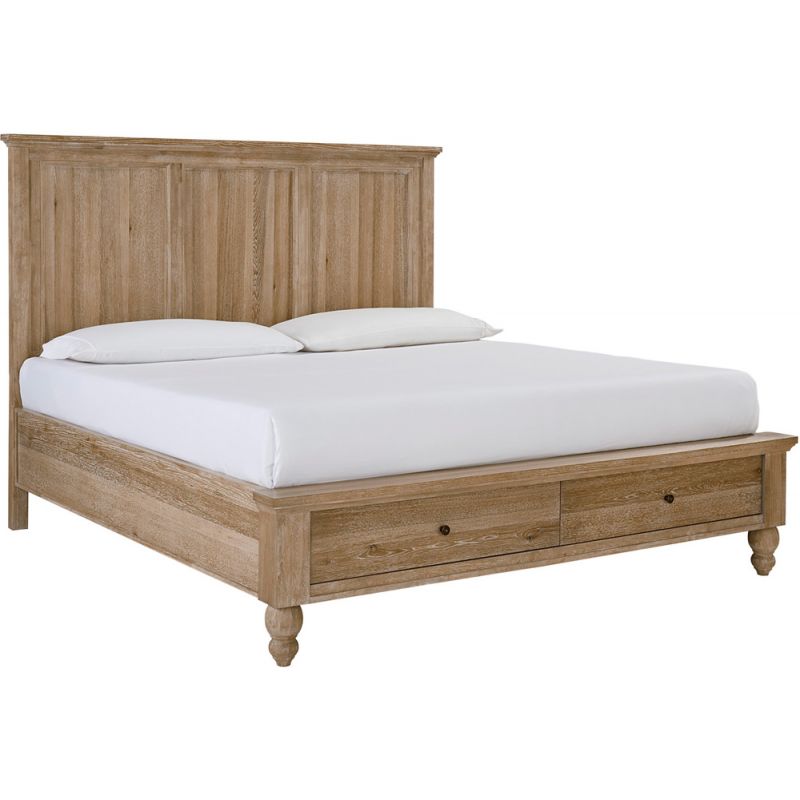 Emery Park - Cambridge Cal King Storage Panel Bed in Modern Khaki Finish