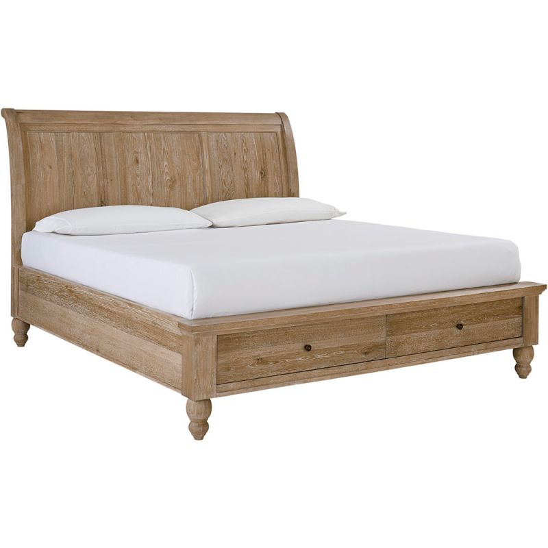 Emery Park - Cambridge Cal King Storage Sleigh Bed in Modern Khaki Finish