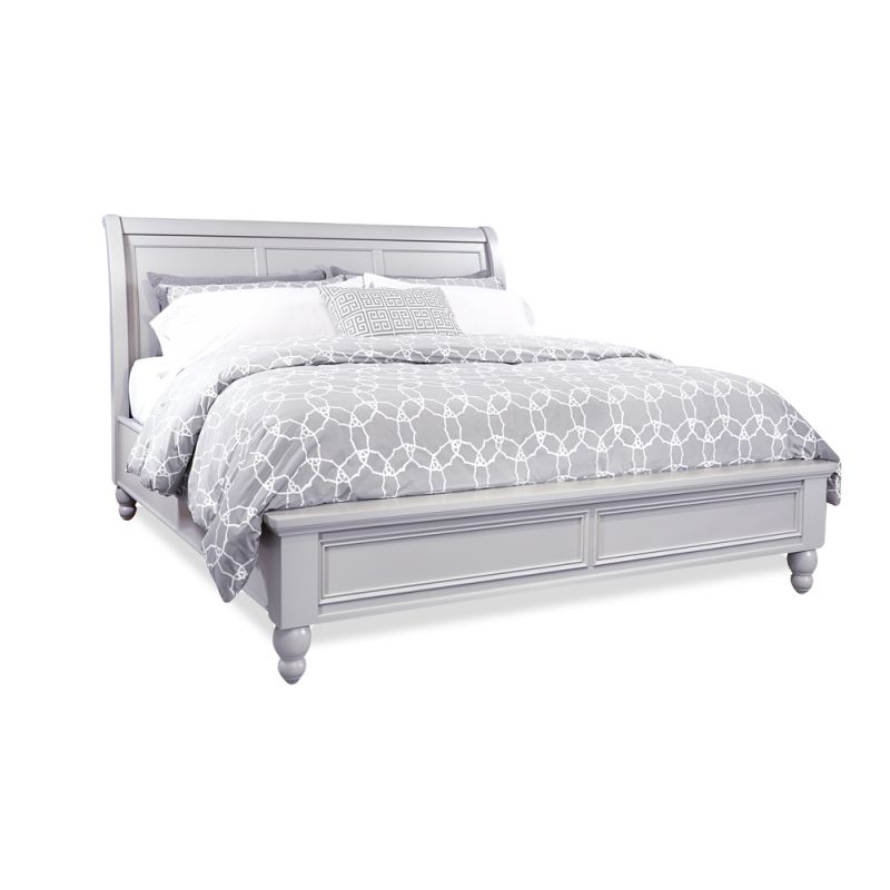 Emery Park - Cambridge King Sleigh Bed in Light Gray Paint Finish