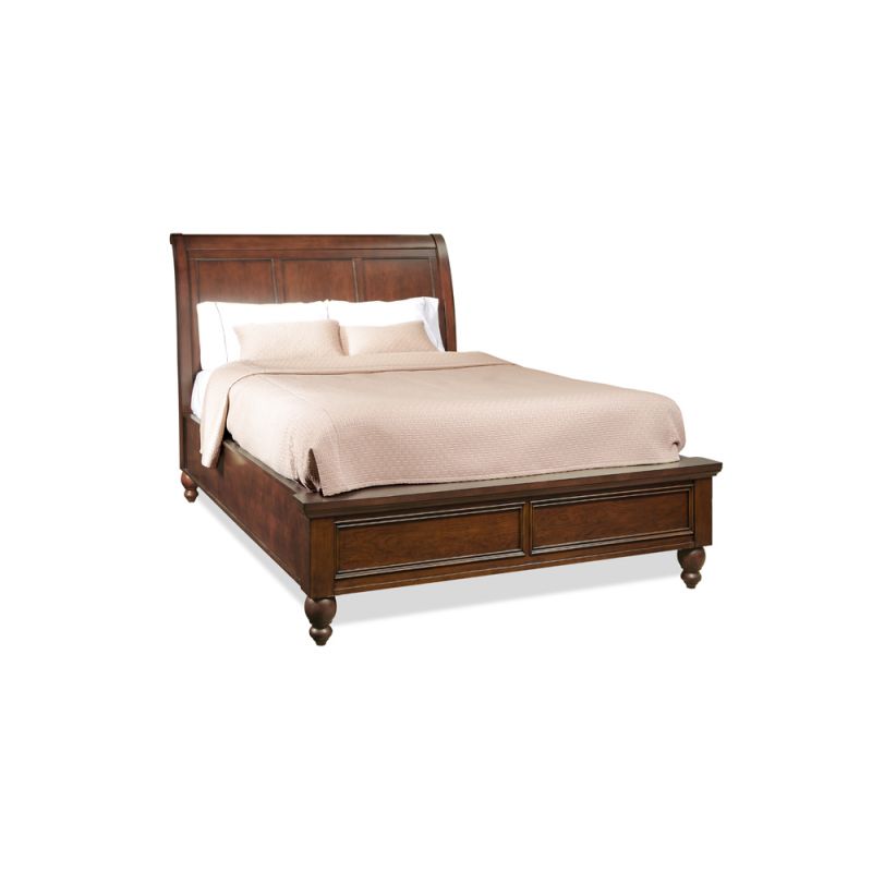 Emery Park - Cambridge Queen Sleigh Bed in Brown Cherry Finish