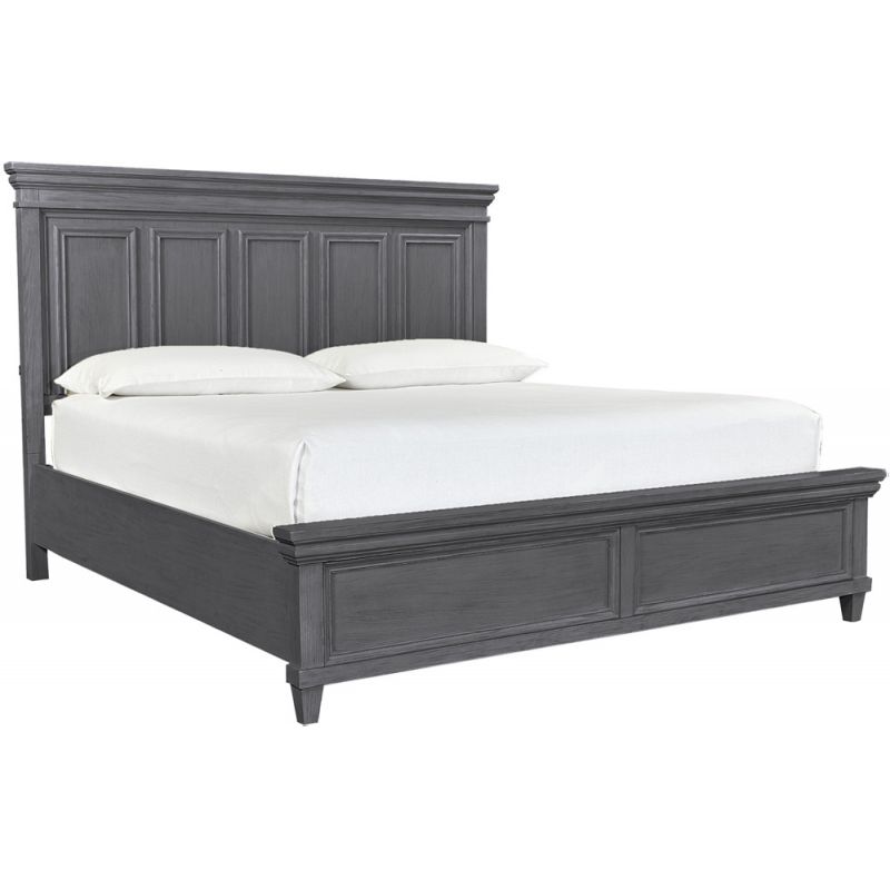 Emery Park - Caraway Cal King Non Storage Panel Bed in Aged Slate Finish