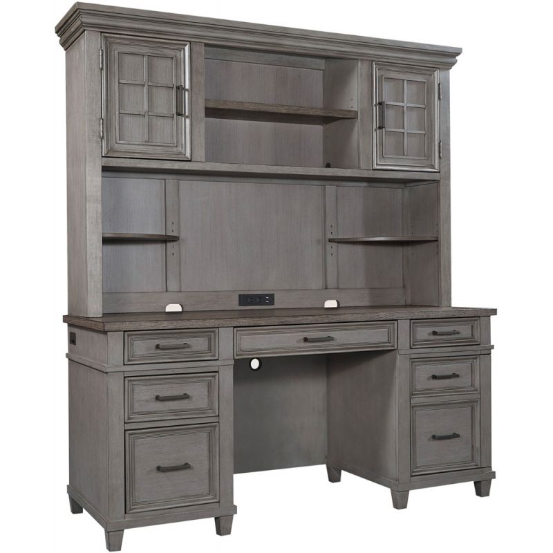 Emery Park - Caraway Credenza & Hutch in Aged Slate Finish